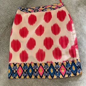 Maeve by anthropologie Tribal Silk Skirt size 6